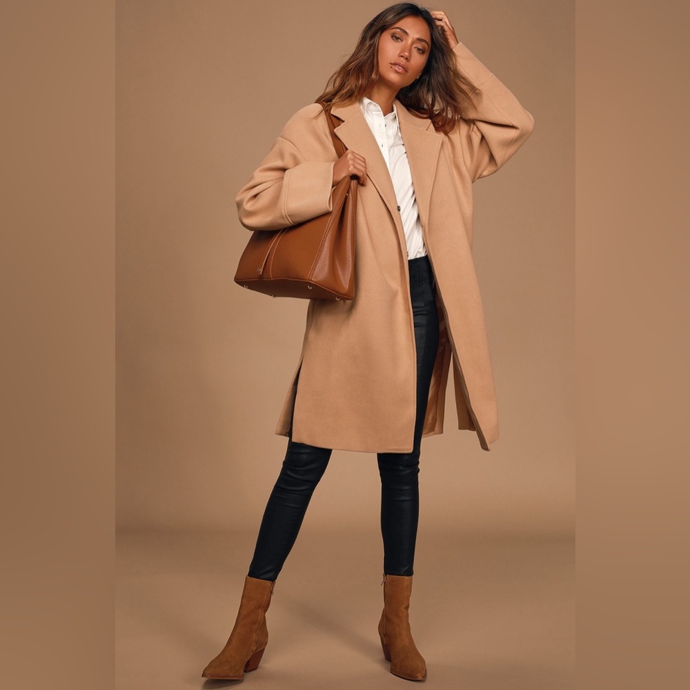 Lulus, Tan Oversized Coat, S